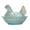 Blue, variant on Hen-Shaped Glass Snack Bowl, Chicken Candy Tray with Lid, Rustic Home Decorative Candy Dish, for Kitchen Counter, Dining Table & Home Holiday Party DecorLight Green)