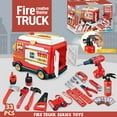 thumbnail image 2 of Boy Toys for 3 4 5 6 7 Years, Fire Truck Toy Set with Light & Sound, 31 Pieces, Toddler Toys, Age 3+, 2 of 8