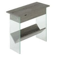 thumbnail image 3 of Convenience Concepts SoHo Flip Top Glass End Table with Charging Station and Shelf, Weathered Gray, 3 of 5