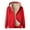 Red, variant on HAiming Women's Fleece Jacket Winter Plus Size Warm Lined Full Zip up Hooded Sweatshirt Coat Casual Plush Outerwear