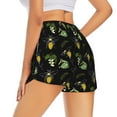 thumbnail image 3 of Xecao's Bee Floral for a double-layer running short for women, perfect for gym, tennis, and more, featuring a convenient pocket., 3 of 9