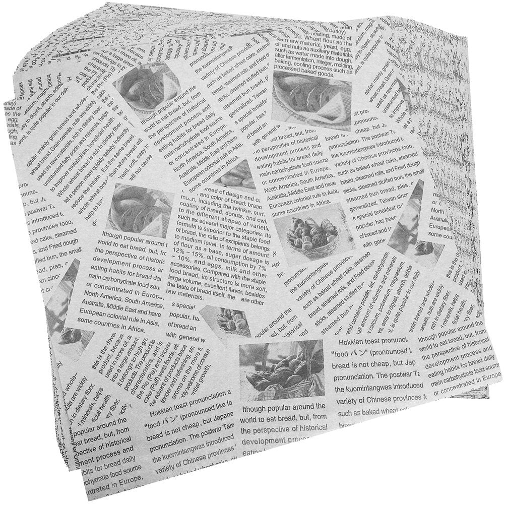 Hemoton 100pcs Deli Paper Newsprint Wax Paper Sheets Food Wrapping