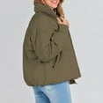 thumbnail image 3 of Women's Winter Long Sleeve Zipper Padded Pocket Loose Short Coat, 3 of 9