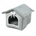 thumbnail image 1 of Cama cueva para mascotas, suave, lavable, antideslizante, para invierno, para gatos, bonita cama para dormir L, 1 of 9