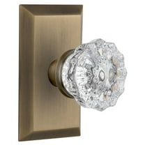 Nostalgic Warehouse Stucry_Sd_Nk Crystal Solid Brass Single Dummy Door Knob - Brass