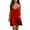 Red, variant on Lenpel Satin Mini Sundresses for Women V Neck Spaghetti Strap Dresses with Pockets Flowy Comfy Loose Fit Lounge Dresses