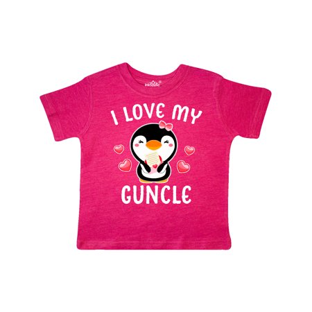 

Inktastic I Love My Guncle with Cute Penguin and Hearts Gift Toddler Toddler Girl T-Shirt