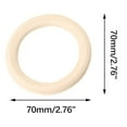 thumbnail image 3 of 10 Pieces Wooden Rings Natural Wood Rings Without Paint Smooth Unfinished Wood Circles for Craft DIY Baby Teething Ring Pendant Connectors Jewelry Making (70mm), 3 of 3