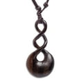 thumbnail image 1 of 81stgeneration Women's Men's Wood Brown Triple Twist Maori Tribal Adjustable Pendant Necklace, 1 of 1