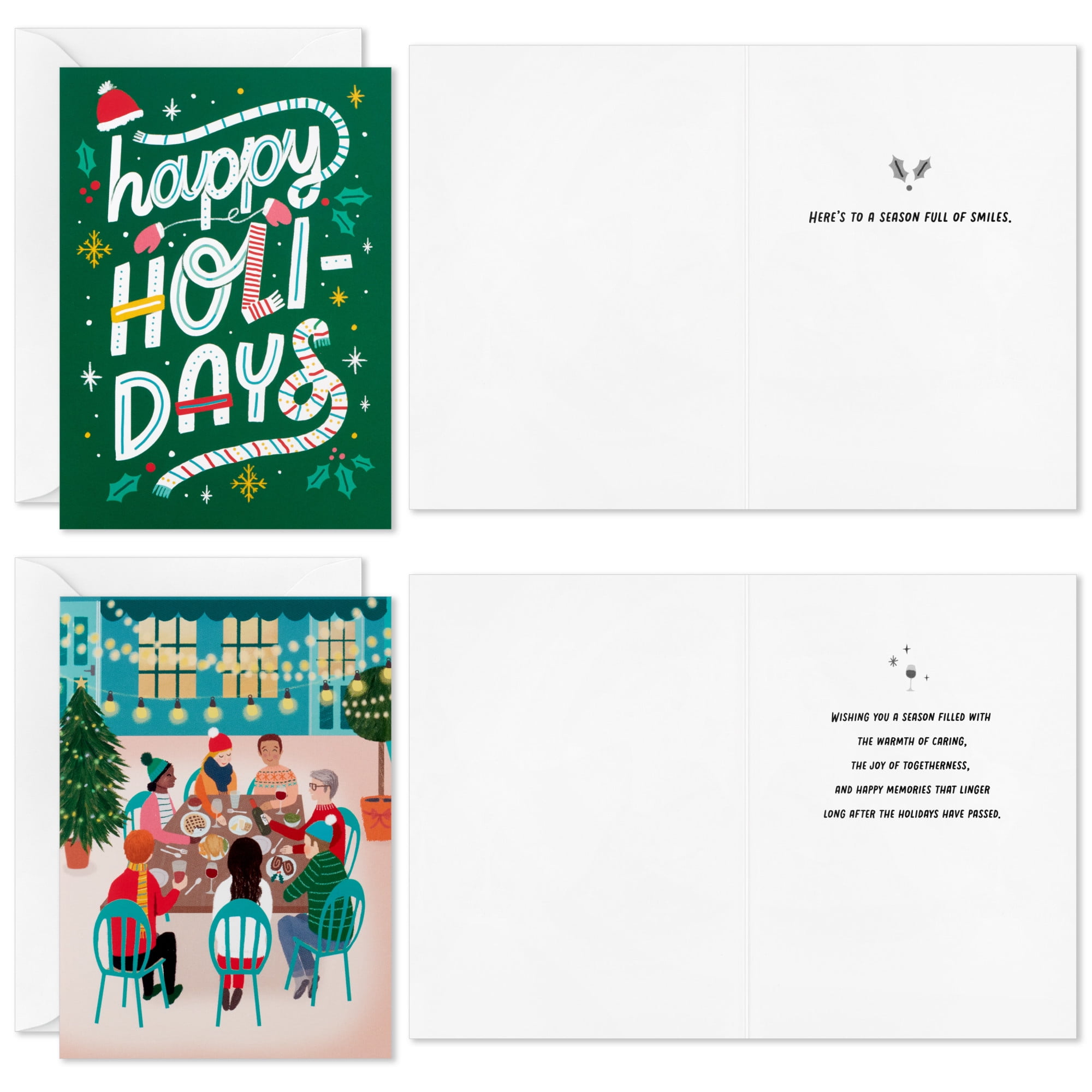 Hallmark Boxed Assorted Christmas Notes, Bright and Cheery (Pack of 20 Cards with Envelopes)