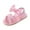 Pink, variant on IROINNID Infant Baby First Walking Summer Sandals Soft Sole Non-slip Baby's Solid Sandals, Size 0-15M