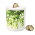 thumbnail image 3 of Bamboo Print Piggy Bank, Bamboo Leaf Illustration for Wellbeing Health Fresh Purity Tranquil Art, Ceramic Coin Bank Money Box for Cash Saving, 3.6" X 3.2", Green White, by Ambesonne, 3 of 4