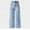 Z-211Blue, variant on FAOWME Big Kids Denim Pants With Pockets High Waist Distressed Wide Leg Fashion Loose Fit Jeans Trousers For Daily Wear Blue 11-12 Years