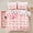 Beige, variant on NTBED Delicate Bows Print On Purple Background Bedding Set,Ruffle 6 Piece Bed in a Bag Matching Sheet Set,Princess Style Chic Bowknot Printed,Full