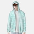 thumbnail image 4 of Gaeub Blue Bright Men's and Women's UPF 50+ Long-Sleeved Sun Protection Clothing, Fishing Shirt Long Sleeve Zip - X-Large, 4 of 9