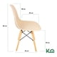 thumbnail image 5 of Silla Tipo Eames Moderna Kingshouse Set 4 Pzas Para Comedor Minimalista Beige, 5 of 7