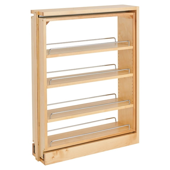 Rev-A-Shelf 432-BFBBSC-6C 6" Base Filler Soft Close Pull Organizer, Maple