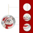 thumbnail image 3 of Christmas Ornament Cute White Cat with Blue Eyes Christmas Keepsake Winter Holiday Cat Christmas Round Ornament Christmas Decoration for Ornaments Car Hanging Ornament, 3 of 6