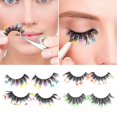thumbnail image 4 of GHSOHS Colorful Eyelashes Natural Thick Curly Eyelash Clusters Stage Makeup A Boxed False Eyelashes Lashes Extension Kit Glitter Lash Clusters, 4 of 5
