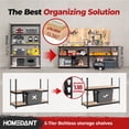thumbnail image 6 of HOMEDANT Garage Shelving Units 5-Tier Metal Storage Shelves, 47.7"W x 18.2"D x 71.3"H, with Accessories, 6 of 11