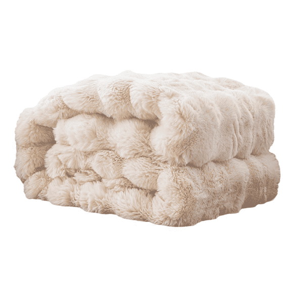 ARLAJO 2026 New Fluffy Blanket Stay Dry & Comfy Fur Throw Blanket Cozy Warm Feel Skin Friendly Touch Faux Fur Throw Beige 27*39In for Lounging Reading Movie Nights Cozying Up on the Couch