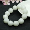 thumbnail image 4 of K-KED Natural Jade Nephrite Lucky Gift Men Women 18mm Glossy Round&nbsp;Beaded Bracelet, 4 of 7