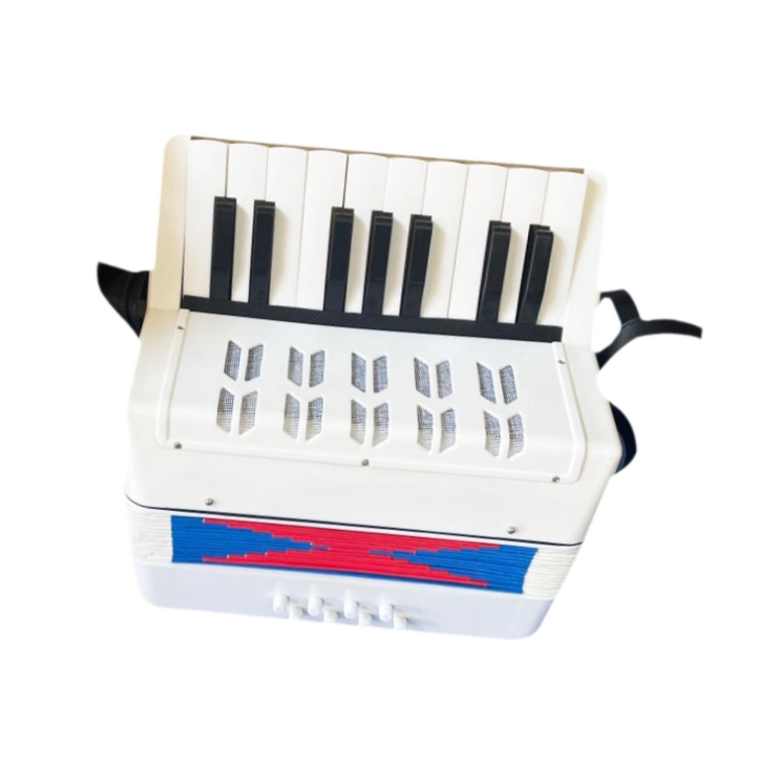 LeeQinersw Accordion 17 Keys 8 Bass Piano Portable Enlightenment Sturdy Musical Instrument
