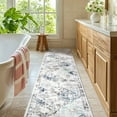 thumbnail image 6 of MeyJey 2'x10' Oriental Vintage Runner Rug for Hallways, Non-Slip Machine Washable Area Rug for Bedroom/Living/Dining/Laundry Room Carpet, Blue/Gray, 6 of 15