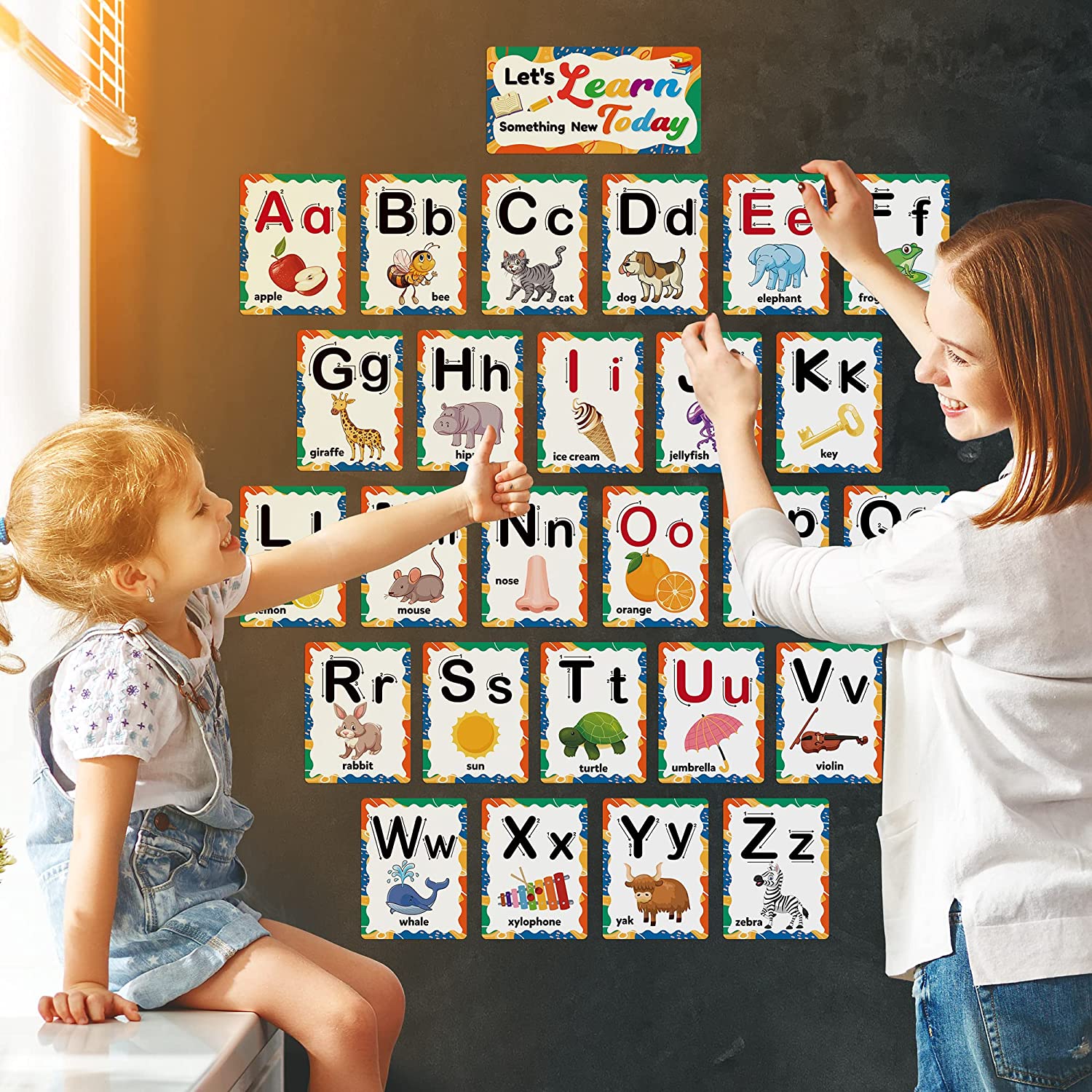 D Fantix 58pc Alphabet And Number Bulletin Board Set Educational