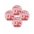 thumbnail image 7 of 13 Inch Round Placemats Set of 4, Valentine's Day Non Slip Heat Insulation PP Table Mats, Red Love Tree Gnomes Roses Pink Romance Washable Place Mats for Kitchen Dining Party Table Decor, 7 of 7