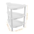 thumbnail image 4 of QUTETN 3 Layer Plastic Small Storage Shelves Plastic Basket Corner Shelf Organizer Desk Stand Rack Bathroom Shelves for Home Household Kitchen(White), 4 of 6