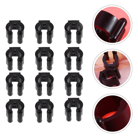 Worgeous 12PCS Plastic Fishing Rod Clips Pole Storage Racks Tools