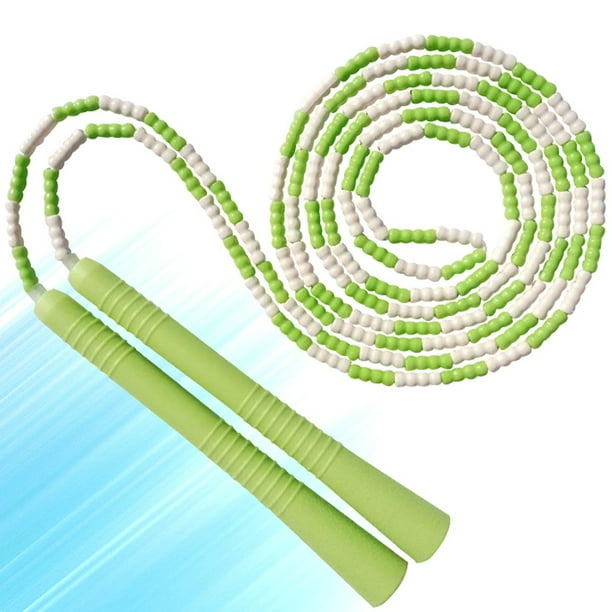 Jump Rope Soft Beaded TangleFree Segmented Length Adjustable Skipping