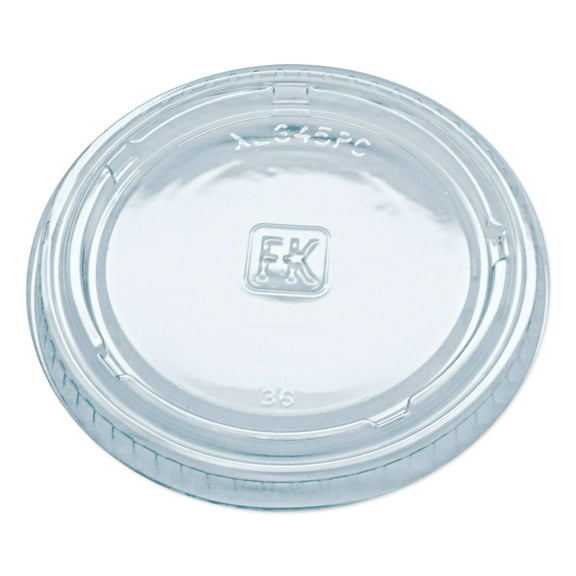 Fabri-kal® Portion Cup Lids, Fits 3.25-5.5oz Cups, Clear, 2500/carton
