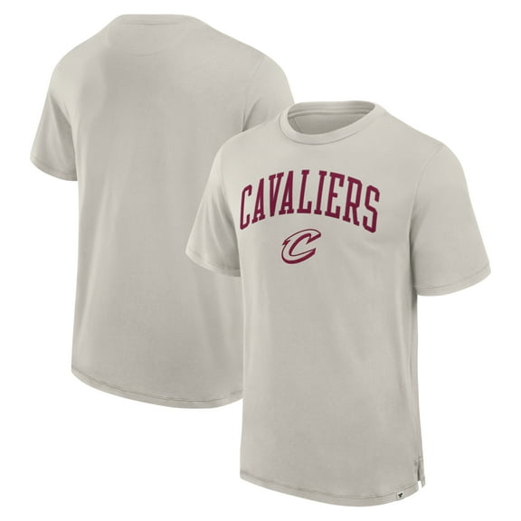 Men's Fanatics  Cream Cleveland Cavaliers Crossover Collection Pull Up Jumper Shot Premium T-Shirt