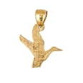 thumbnail image 3 of 14K Yellow Gold Duck Bird Pendant Charm, 3 of 4