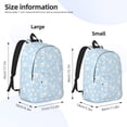 thumbnail image 2 of Rateoe Cute Bunny Pattern Durable Canvas Backpack for Men & Women – Stylish & Lightweight – Adjustable Straps, Multiple Pockets – Fits 15-17 Inch LaptopsSmall, 2 of 5