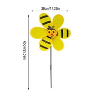 Mmeneyy Flower Wind Spinner Garden Pinwheels Whirligigs Ladybug Bee Windmill Wind Spinner Pinwheel for The Yard Garden Lawn Patio Outdoor Decor