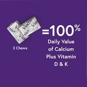 Viactiv Calcium + Vitamin D3 Supplement Soft Chews, Milk Chocolate, Calcium for Bone Health, 100 Count