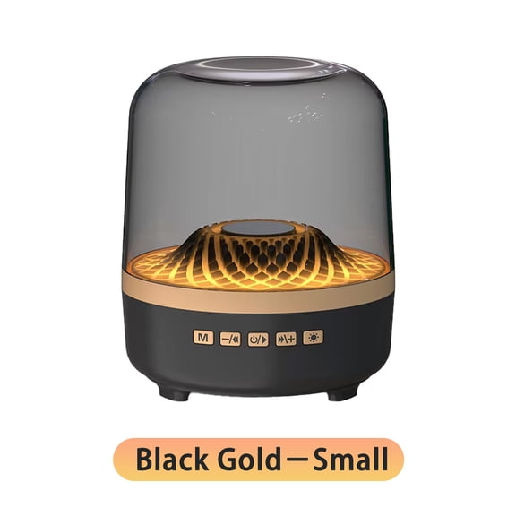 Glaze 5 Black Gold Luxury Bluetooth Speaker with 360° Surround Sound & Breathing Light Portable Subwoofer for Home Office Party