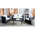 thumbnail image 2 of Safavieh  Outdoor Living Tarien Wicker 4-Piece Living Patio Set Grey/Grey Cushion, 2 of 5