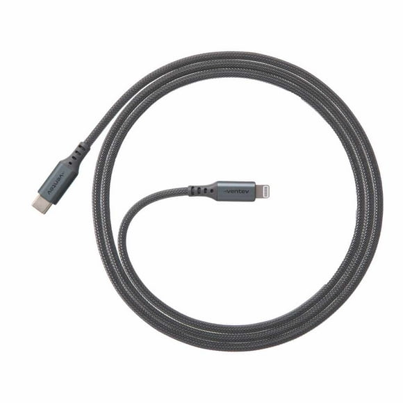 Ventev ChargeSync Alloy USB-C to Lightning Cable 4ft Steel Charge/Sync Cables