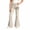 A61 Beige, variant on Glisme Little Girls Flared Pants Bowknot Graphic Slim Fit High Waisted Fall Casual Girls Pants Size 5-6 Y