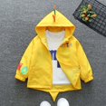 thumbnail image 5 of Zanarzt Toddler Coats for Girls Toddler Baby Boys Hoodie Zipper Coat Waterproof Raincoat Lightweight Windbreaker Outwear Rain Jacket Yellow,5-6 Years, 5 of 5
