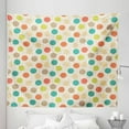 thumbnail image 1 of Retro Tapestry, Colorful Pattern with Striped Circles on Grungy Background Funky Abstract and Spotty, Fabric Wall Hanging Decor for Bedroom Living Room Dorm, 5 Sizes, Multicolor, by Ambesonne, 1 of 1