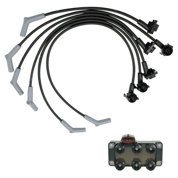 TRQ Spark Plug Wires & Ignition Coil Kit Set for Ford Taurus Mercury Sable New ICA66255