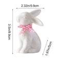 thumbnail image 2 of Japceit Easter Ceramic Bunny Ornament, Porcelain Rabbit Statue for Living Room and Entryway, Handcrafted Home Decor for Table, Mantel, Shelf, and Holiday Display, 2 of 6