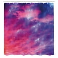 thumbnail image 3 of Ambesonne Landscape Shower Curtain, Cloudy Sunset, 69"Wx84"L, Purple, 3 of 5