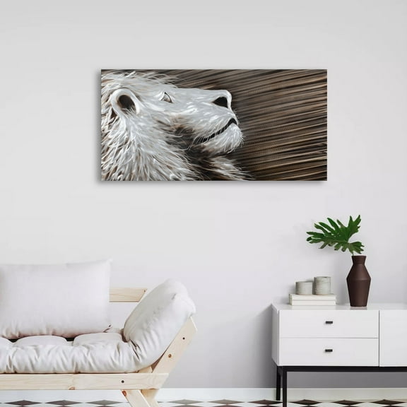 Stargazing Lion Metal Wall Art