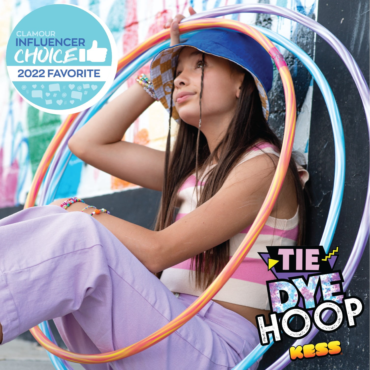Kess Tie-Dye Sport Hoop – 1 Pack, for Kids Ages 6 and Up